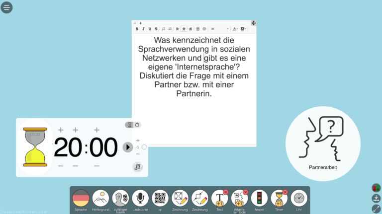 Tool Des Monats: Classroomscreen - [D-3] Deutsch Didaktik Digital